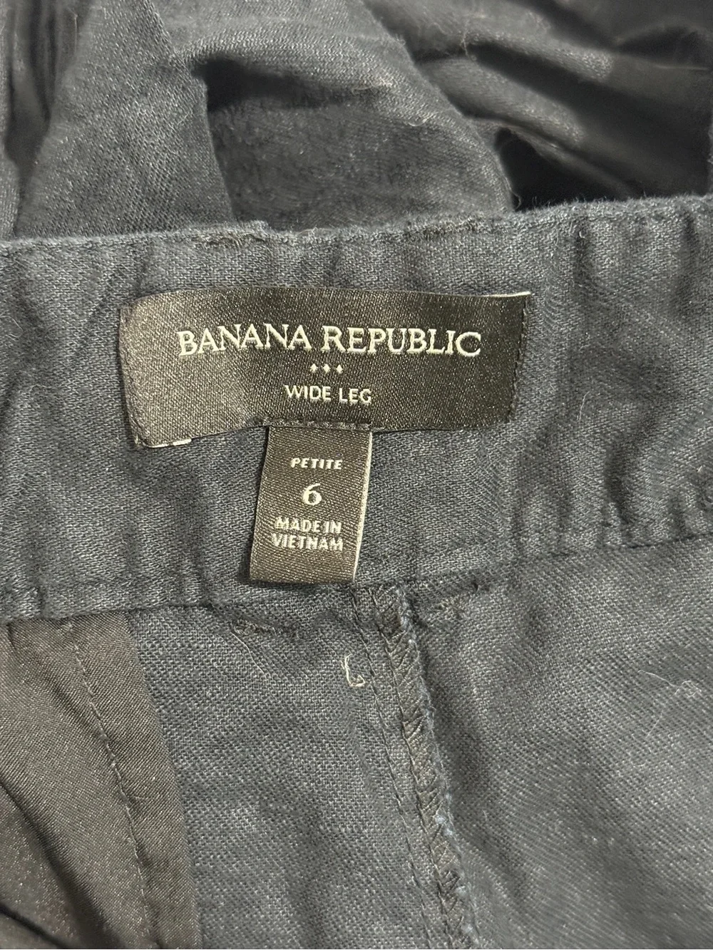 Banana Republic Pants Womens 6 Wide Leg High Rise Linen Blend Neutral coastal